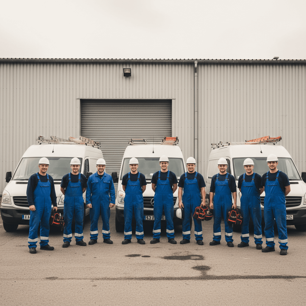 Erfahrenes Elektriker Team im Gespräch